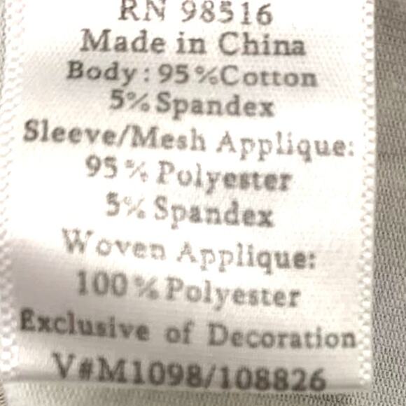 Coldwater Creek Animal Print Top XL Womens Beaded Stretch Chiffon Boho Leopard - Picture 7 of 8